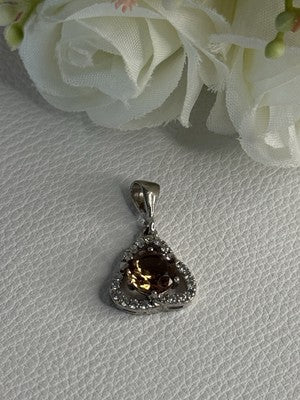 925 Sterling Silver Spinel & Beryl Pendant Length 0.95 Inch