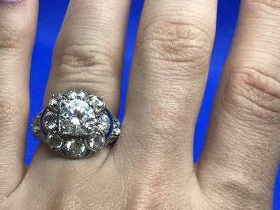 925 Sterling Silver CZ Ring Size 6.5