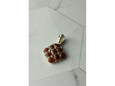 925 Sterling Silver Carnelian Pendant