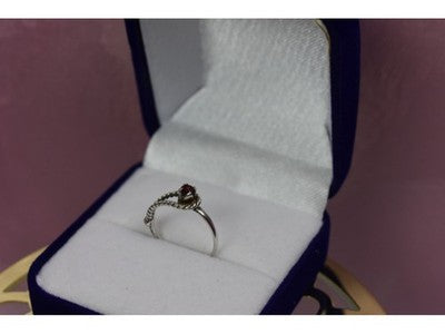 925 Sterling Silver Garnet Ring Size 5.5
