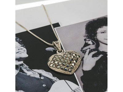 925 Sterling Silver Marcasites "Heart" Chain With Pendant