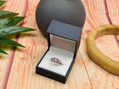 925 Sterling Silver Amethyst Ring Size 7
