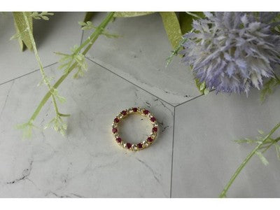 10K Yellow Gold Pink and Colorless Spinel Pendant
