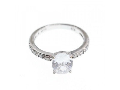 925 Sterling Silver CZ Ring Size 9.5