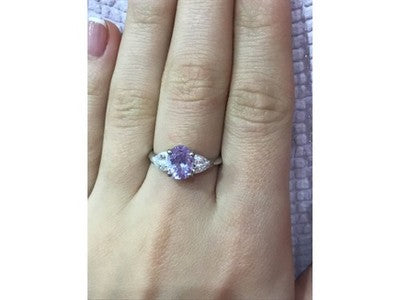 925 Sterling Silver CZ Ring Size 8