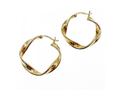 925 Sterling Silver Gold Plated Classic Earring