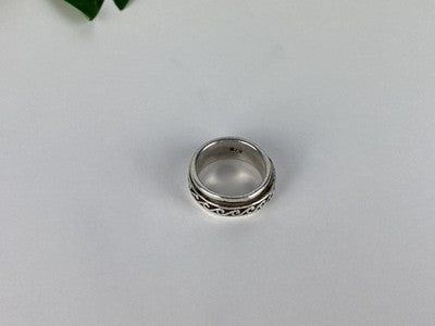 Vintage 925 Sterling Silver Spinner Band Ring Size 6.75