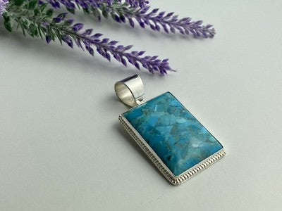 925 Sterling Silver Turquoise Pendant