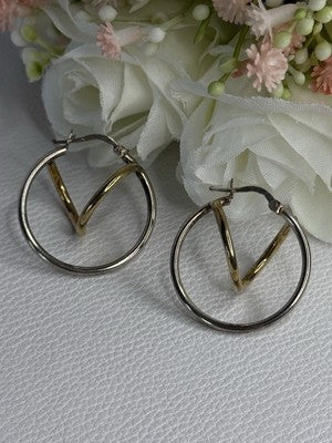 925 Sterling Silver Elegant Italy Earrings Length 1.10 Inch