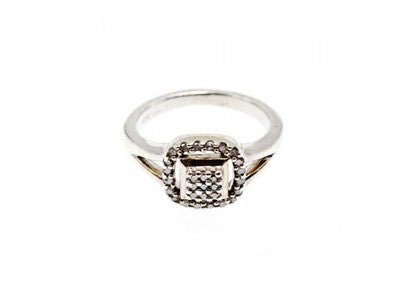 925 Sterling Silver White Sapphires Ring Size 5.5