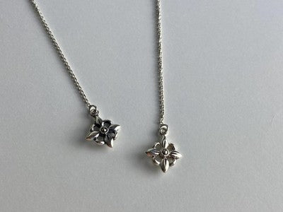 925 Sterling Silver Marcasites Threader Earrings