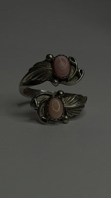Navajo 925 Sterling Silver Pink Abalone Ring Size 8