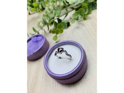 925 Sterling Silver CZ "Heart" Ring Size 6.5