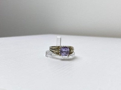 Vintage 925 Sterling Silver Amethyst Ring Size 11.75