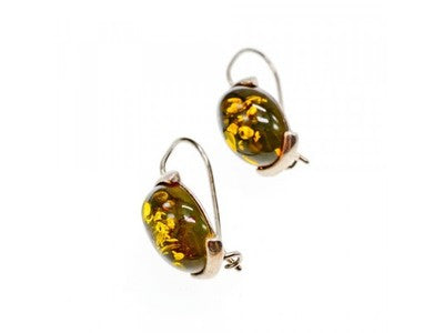 925 Sterling Silver Amber "Element" Earrings