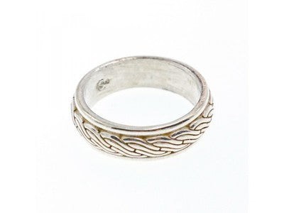 Men'S 925 Sterling Silver Band Ring Size 12.5