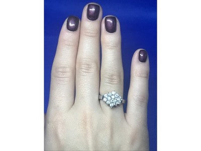 925 Sterling Silver CZ Ring Size 6.5