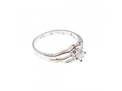 925 Sterling Silver CZ Ring Size 7