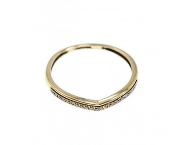 10K Yellow Gold Black Diamonds Ring Size 8