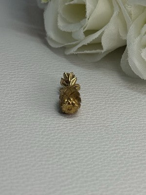 14K Yellow Gold Pineapple Pendant Length 0.85