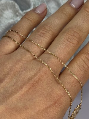 18K 750 YELLOW GOLD STAR DIAMONDS NECKLACE 17 INCH
