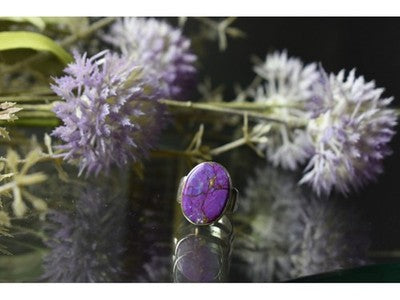 925 Sterling Silver Sodalite Ring Size 6.5
