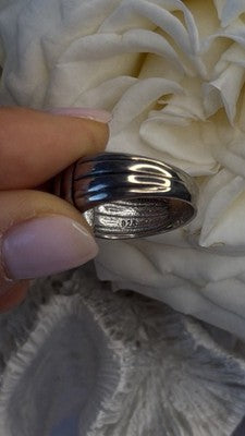 Artisan Modernist Men's 925 Sterling Silver Blue Sapphire Ring Size 10
