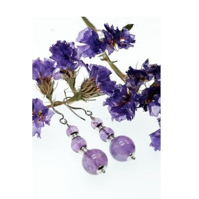 925 Sterling Silver Amethyst Earrings