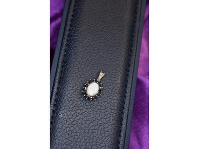 925 Sterling Silver Opal & Sapphires Pendant