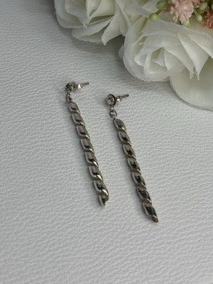 Art Design 925 Sterling Silver Earrings Length 2 Inch