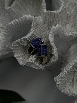 Vintage 925 Sterling Silver Sodalite Earrings