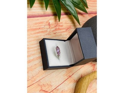 925 Sterling Silver Amethyst Ring Size 7
