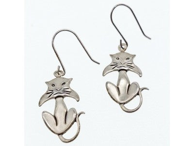 925 Sterling Silver "Cat" Earrings