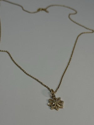 PANDORA 14K 585 YELLOW GOLD CZ NECKLACE LENGTH 23 INCH