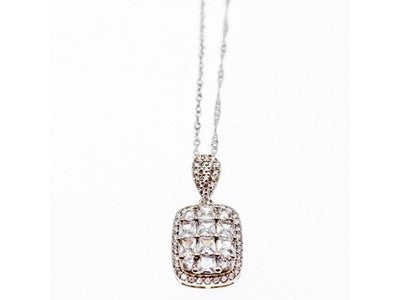 925 Sterling Silver CZ Chain With Pendant