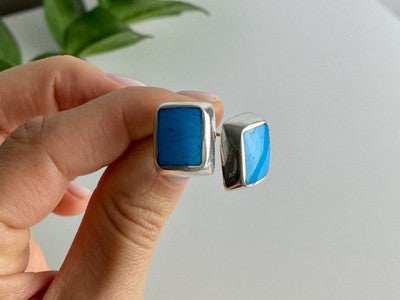 925 Sterling Silver Turquoise Stud Earrings
