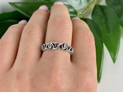 Vintage Sterling Silver Ring Size 10.25