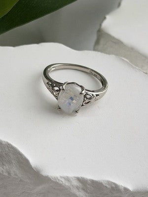 Djoy 925 Sterling Silver Moonstone Ring Size 9