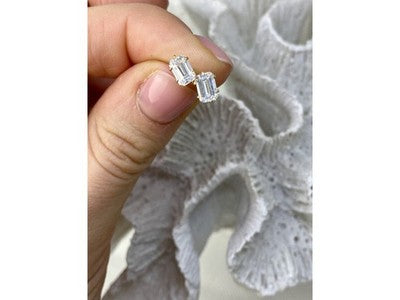 14K Yellow Gold CZ Earrings