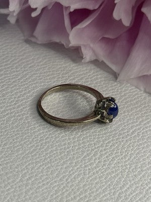 925 Sterling Silver Star Sapphire Ring Size 6.5
