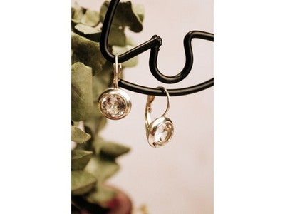 925 Sterling Silver White Beryl (Goshenite) Earrings
