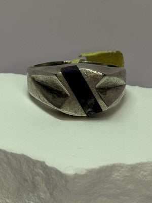 Vintage 925 Sterling Silver Sodalite Ring Size 10.5
