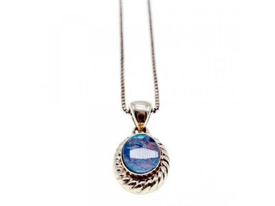 925 Sterling Silver Opal Chain With Pendant