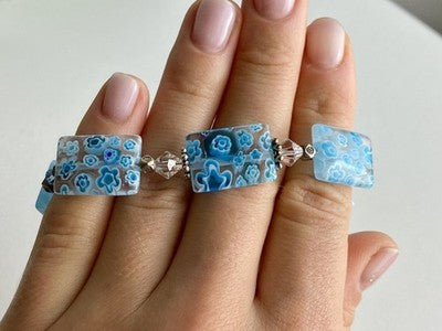 925 Sterling Silver Jewelry Glass Bracelet