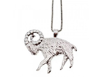 925 Sterling Silver "Aries" ?Hain With Pendant