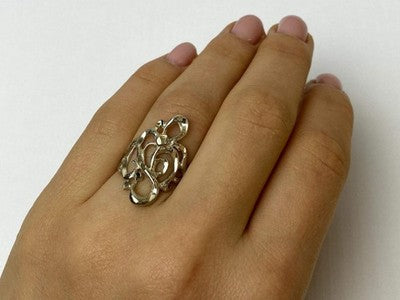 925 Sterling Silver Ring Size 6.5 Italy