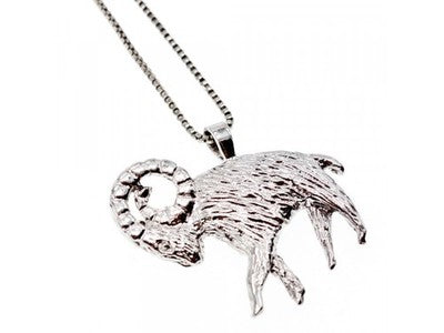 925 Sterling Silver "Aries" ?Hain With Pendant