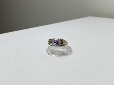 Vintage 925 Sterling Silver Amethyst Ring Size 11.75