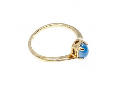 10K Yellow Gold Star Sapphire Ring Size 5.5