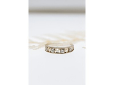 925 Sterling Silver White Topaz Ring Size 8 Disney